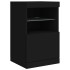 Aparador con luces LED negro 41x37x67