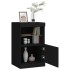Aparador con luces LED negro 41x37x67