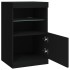Aparador con luces LED negro 41x37x67