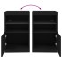 Aparador con luces LED negro 41x37x67