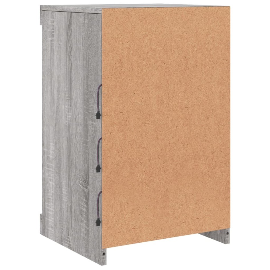 Aparador con luces LED gris Sonoma 41x37x67