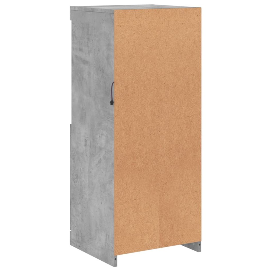 Aparador con luces LED gris hormigón 41x37x100