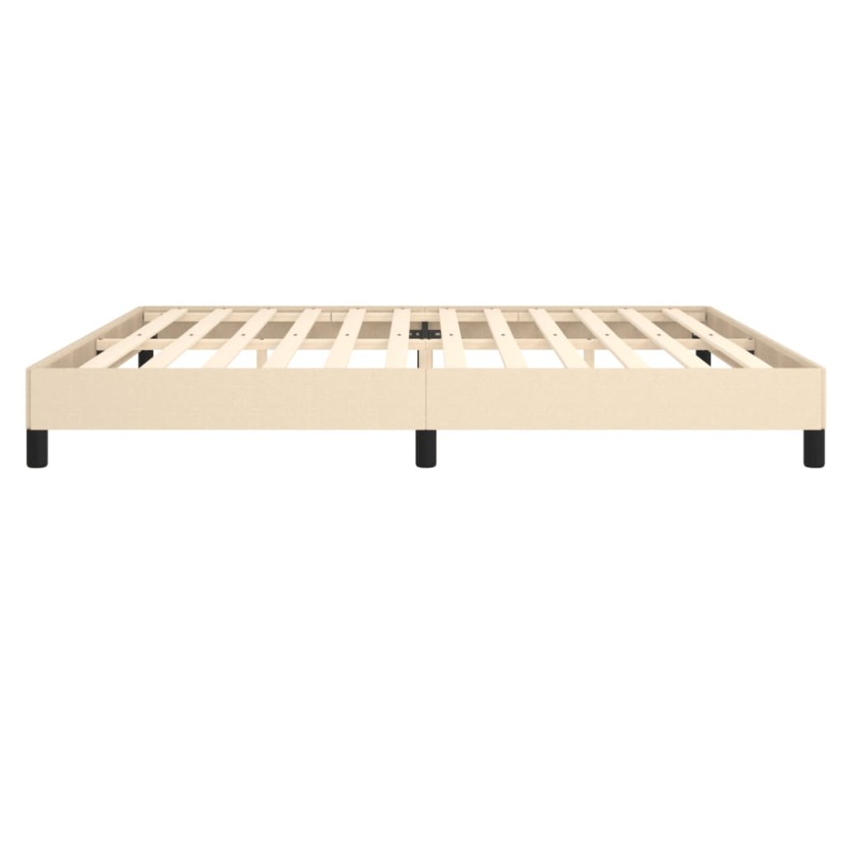 Estructura de cama de tela color crema 200x200