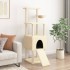 Rascador para gatos con postes de sisal crema 153