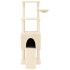Rascador para gatos con postes de sisal crema 153