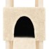 Rascador para gatos con postes de sisal crema 153