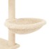 Rascador para gatos con postes de sisal crema 153