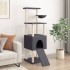 Rascador para gatos con postes de sisal gris oscuro 153