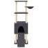 Rascador para gatos con postes de sisal gris oscuro 153