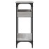 Mesa consola estante madera ingeniería Sonoma gris 100x29x75