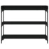 Mesa consola con estantes negro 100x30x80