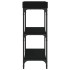 Mesa consola con estantes negro 100x30x80