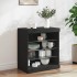 Aparador con luces LED negro 60,5x37x67