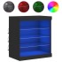 Aparador con luces LED negro 60,5x37x67