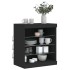 Aparador con luces LED negro 60,5x37x67