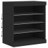 Aparador con luces LED negro 60,5x37x67