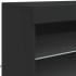 Aparador con luces LED negro 60,5x37x67