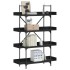 Librería de 4 estantes madera ingeniería negro 100x33x145,5
