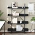 Librería de 4 estantes madera ingeniería negro 100x33x145,5