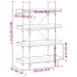 Librería de 4 estantes madera ingeniería negro 100x33x145,5