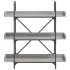 Librería de 3 estantes madera gris Sonoma 100x33x108,5