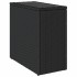 Mesa auxiliar jardín tapa vidrio ratán PE negro 58x27,5x55
