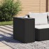 Mesa auxiliar jardín tapa vidrio ratán PE negro 58x27,5x55