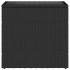 Mesa auxiliar jardín tapa vidrio ratán PE negro 58x27,5x55