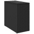 Mesa auxiliar jardín tapa vidrio ratán PE negro 58x27,5x55