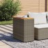 Mesa auxiliar jardín tapa madera ratán PE gris 58x27,5x55