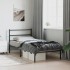 Estructura cama sin colchón con cabecero metal negro 100x200