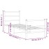 Estructura cama sin colchón con estribo metal negro 80x200