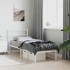 Estructura cama sin colchón con cabecero metal blanco 80x200