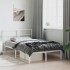 Estructura cama sin colchón con cabecero metal blanco