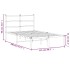 Estructura cama sin colchón con cabecero metal blanco