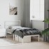 Estructura cama sin colchón con cabecero metal blanco 90x200