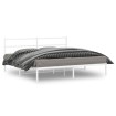 Estructura cama sin colchón con cabecero metal blanco 180x200cm