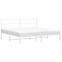 Estructura cama sin colchón con cabecero metal blanco