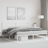 Estructura cama sin colchón con cabecero metal blanco