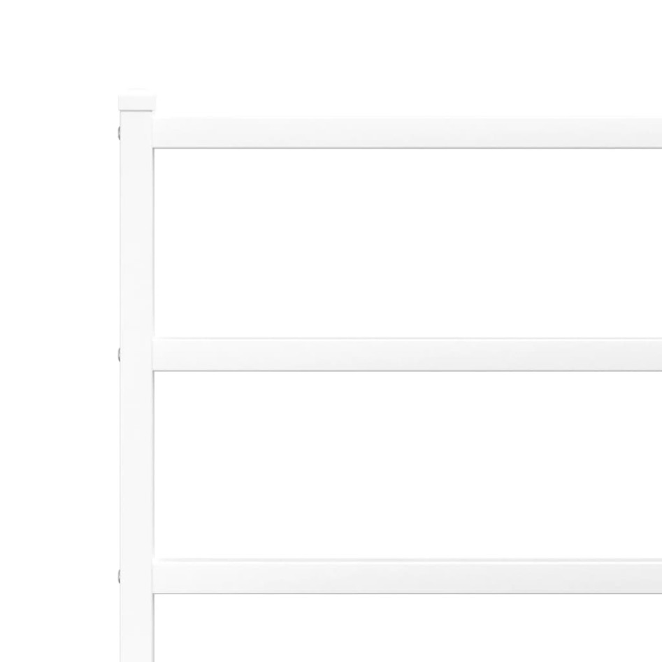 Estructura cama sin colchón con estribo metal blanco 100x190