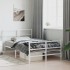 Estructura cama sin colchón con estribo metal blanco 120x200
