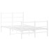 Estructura cama sin colchón con estribo metal blanco 120x200
