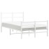 Estructura cama sin colchón con estribo metal blanco 120x200