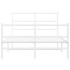 Estructura cama sin colchón con estribo metal blanco 120x200
