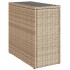 Mesa auxiliar jardín tapa vidrio ratán PE beige 58x27,5x55