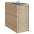 Mesa auxiliar jardín tapa vidrio ratán PE beige 58x27,5x55