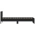 Cama con cabecero madera de ingeniería negra 90x190