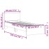 Estructura cama con cabecero sin colchón marrón roble 90x190