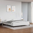 Estructura de cama de cuero sintético blanco 180x200 cm