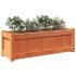 Jardinera exterior madera maciza pino marrón cera 90x31x31